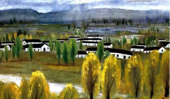 画幅$这两位大师笔下的秋色，梦幻迷离，思念无限