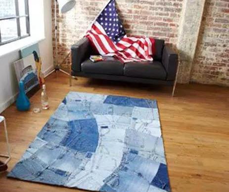 教程|家里的旧牛仔，不用扔，巧利用改造成地毯，美观又实用！附教程