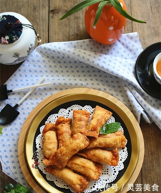 春卷|这几样食材搭配做春卷,鲜甜爽脆低脂肪,脆卜卜,户外携带很方便