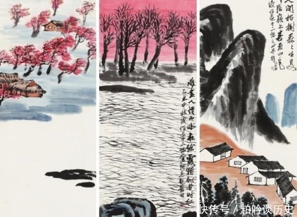 山水画@朋友送给齐白石一丫环,他回赠12幅画,专家:若拍卖价值10亿
