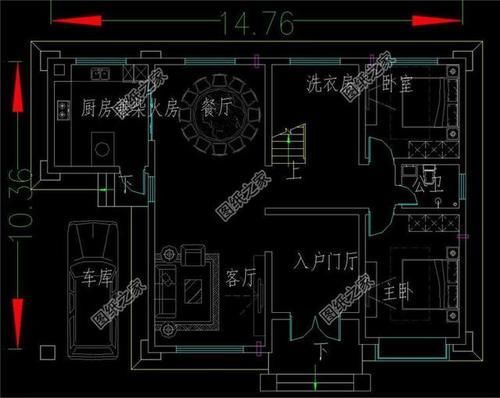 车库|140平米二层别墅设计图,外观好看,功能齐全,看上哪款建哪款