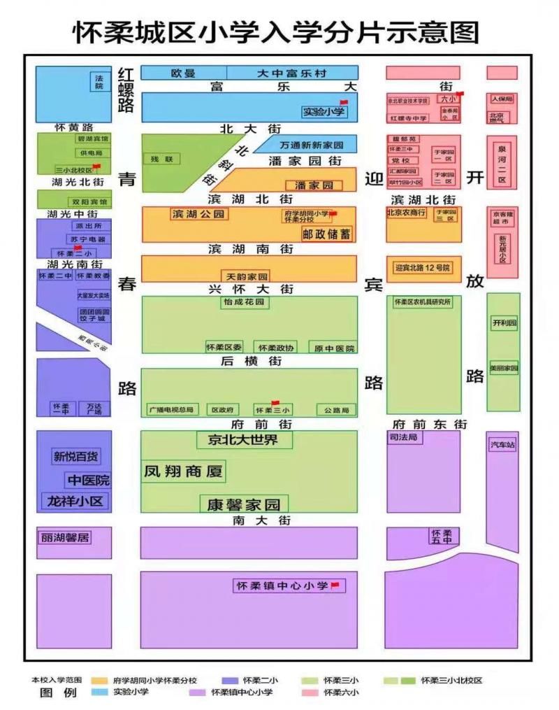 北京怀柔入学政策发布！小学初中怎么分片，示意图来了