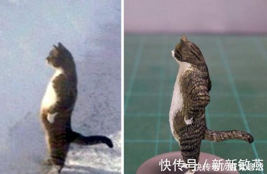 魔性|日本小哥做恶搞手办，两脚走路猫太魔性，看到站立猫网友笑出声
