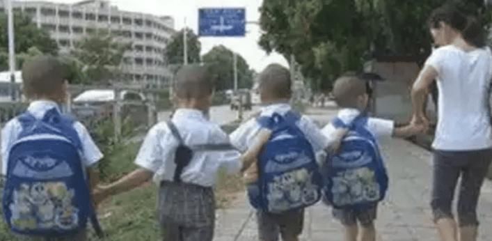 宝妈|四胞胎一模一样,上学老师分不出,宝妈一波操作,老师一目了然