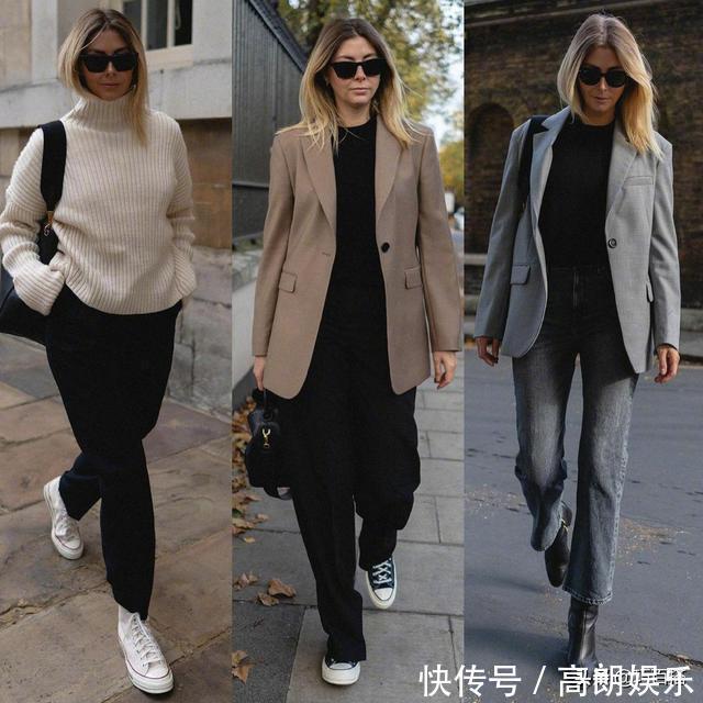 时尚博主的基础款造型,堪称通勤穿搭的灵感来源,气质干练又时尚