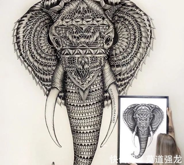 认真真&一幅动物肖像耗时100小时,错综复杂的细节,网友:这才是匠人