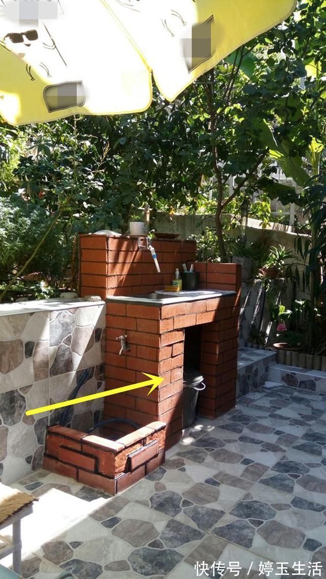 老公|老公手艺就是好,用50块红砖在院子里砌个洗手池,一分钱都没花