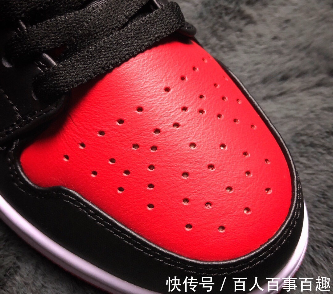 bred Air Jordan 1 Low “Bred Toe”黑红脚趾！