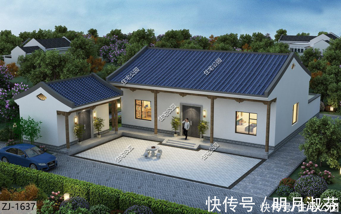 农村|农村盖房，有个副房就是实用，18×22米一层养老户型推荐