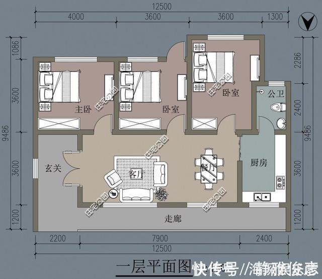 占地面积|别拿一层不当别墅，3套农村一层户型分享，最低只要15万