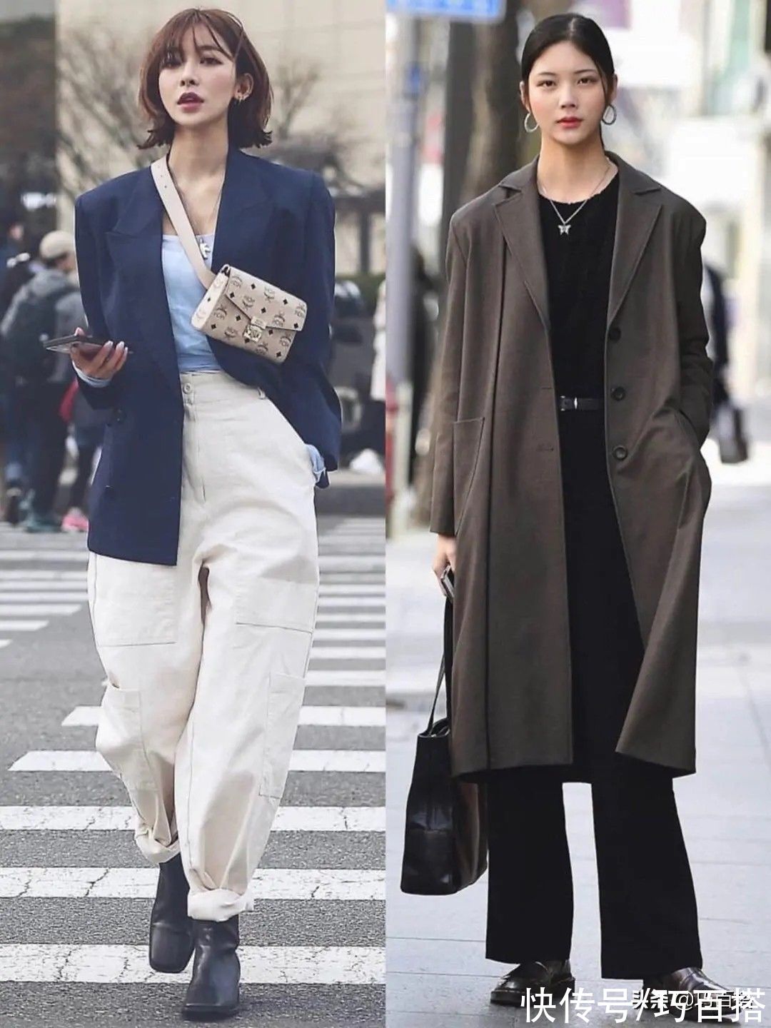 靴子|韩国街拍教你穿阔腿裤！上身显瘦又不失街头感，不露腿也能炸街