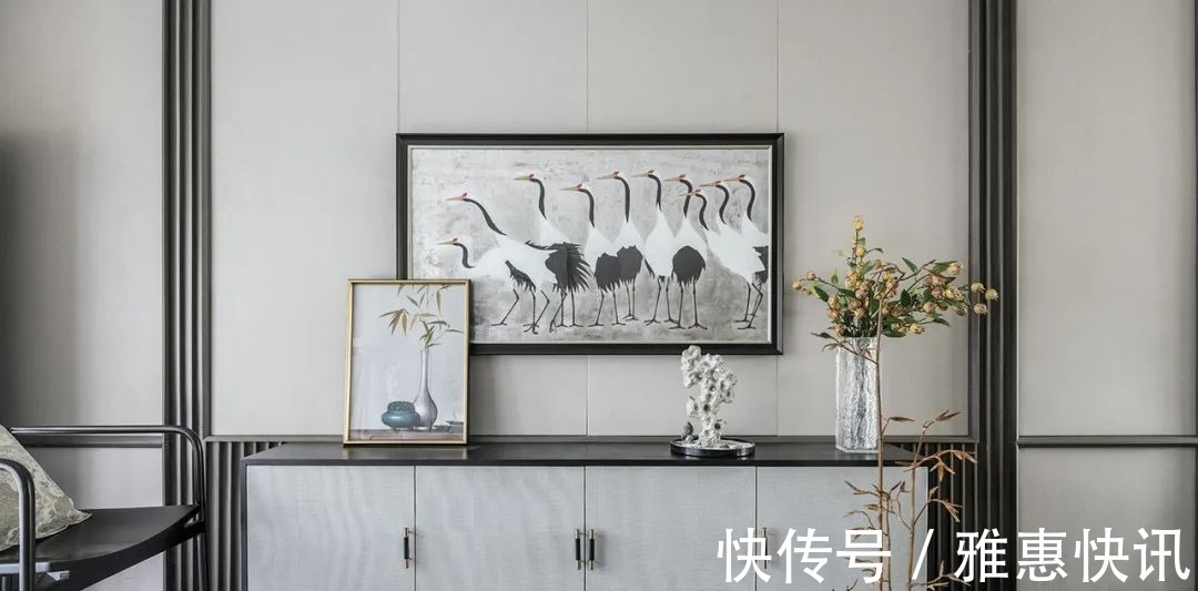浅灰色调|145㎡现代新中式风,全屋淡雅柔美,时尚又有韵味