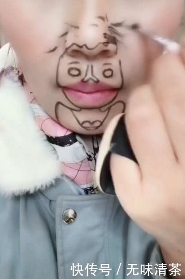 们可以看|奇闻:美术生在脸上作画,涂上惊艳口红后,网友:服了