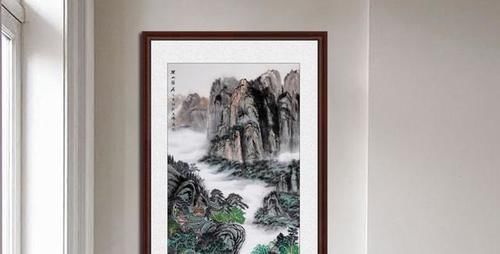 为主干#青绿山水画 画家沈天赐国画作品《深山雅居》古雅秀美，灵气四溢