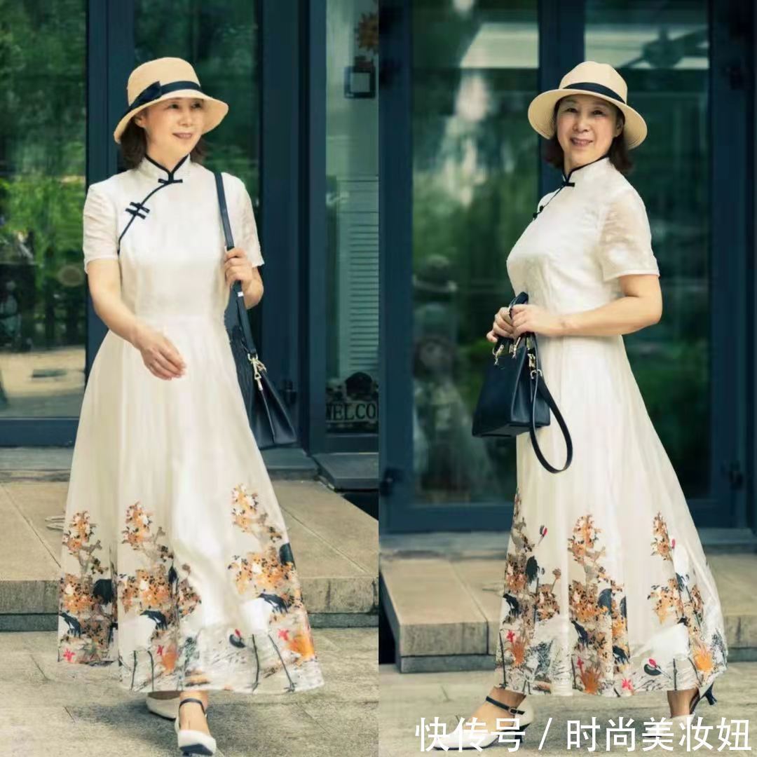 漂亮|年过半百依旧年轻漂亮,这位65岁奶奶的穿搭,洋气又高级