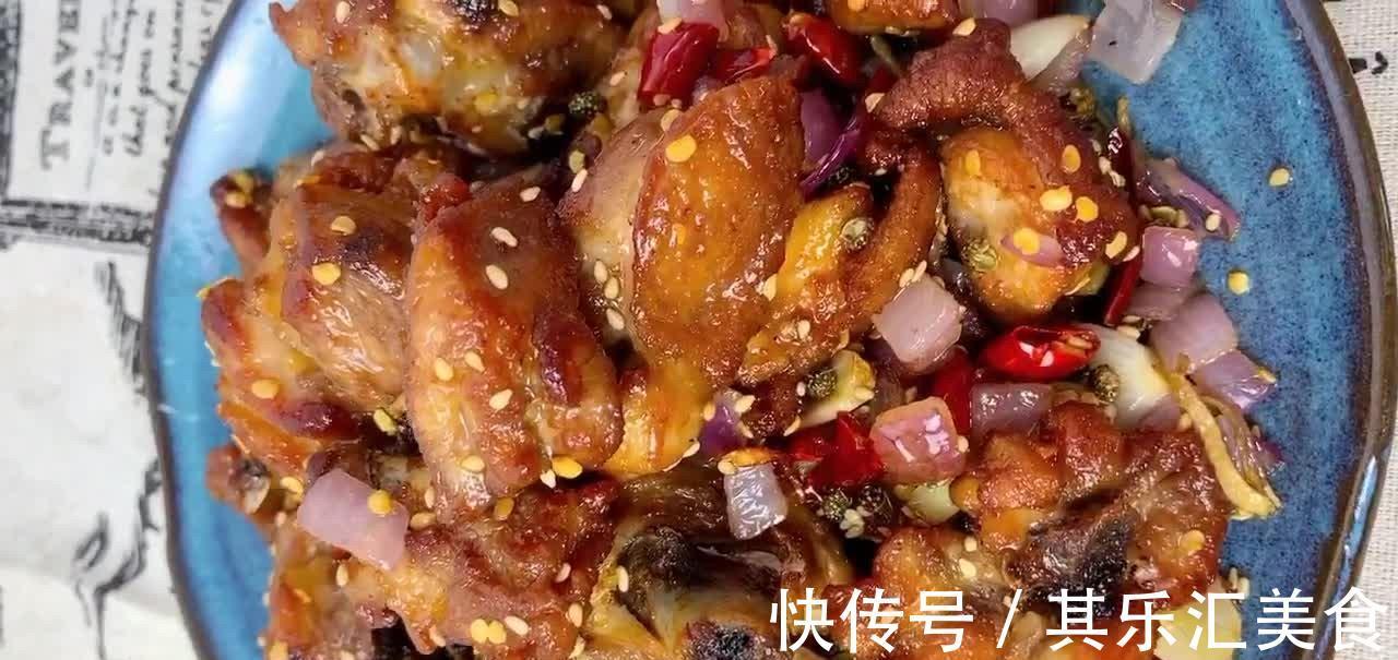四川厨师教你做辣子鸡，2只鸡腿满满1大盘，香辣刺鼻麻辣入味