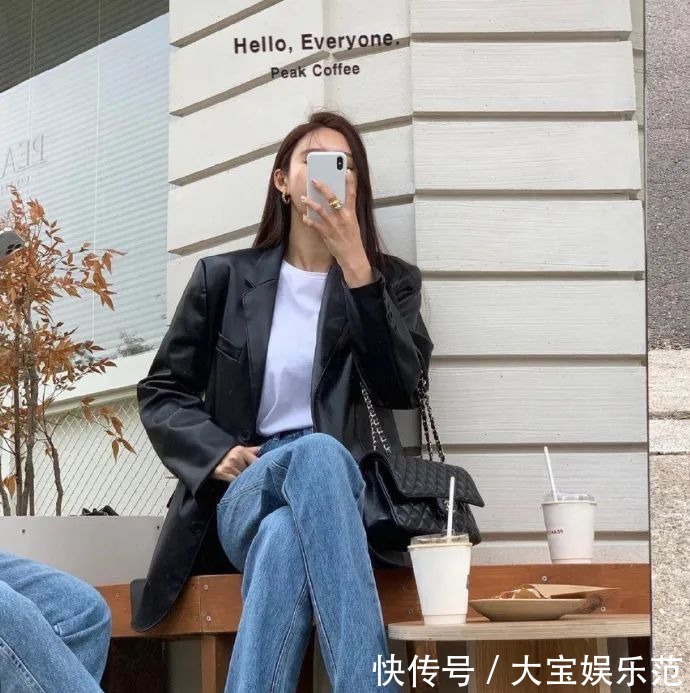 经典|韩系穿搭,KR秋冬简约风经典牛仔裤穿搭