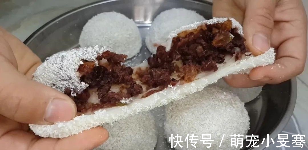 面团|糯米粉这样做才简单,加半碗红豆,软糯又香甜,比吃蛋糕还舒服