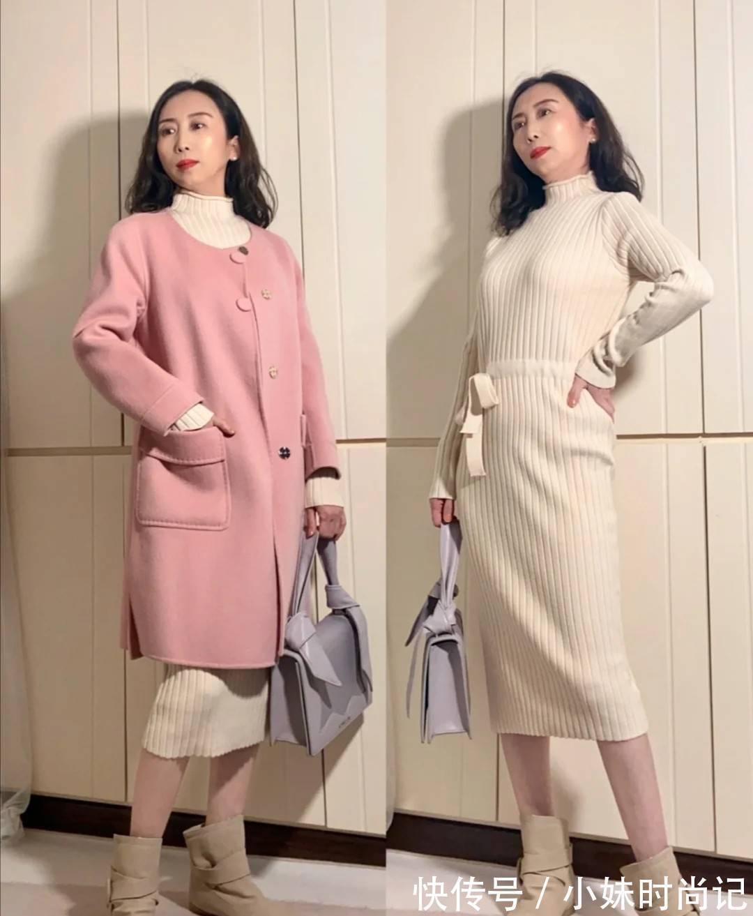 色系 50多岁的女人这样打扮,看着真有气质!穿这3种外套保暖时尚