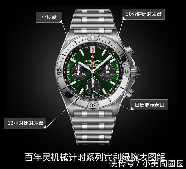 演绎多样型格 品鉴百年灵机械计时系列宾利绿腕表