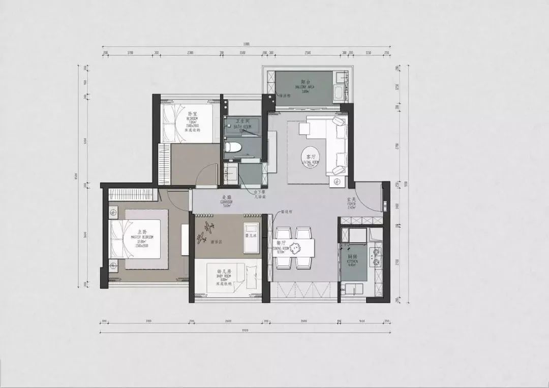 挂画|81㎡现代简约,朴素温馨小三房,简洁优雅好舒畅