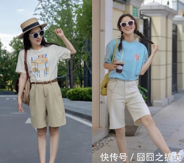 T恤 “阔腿裤”早就过时了,今夏流行用这条裤子配T恤,洋气又显瘦!