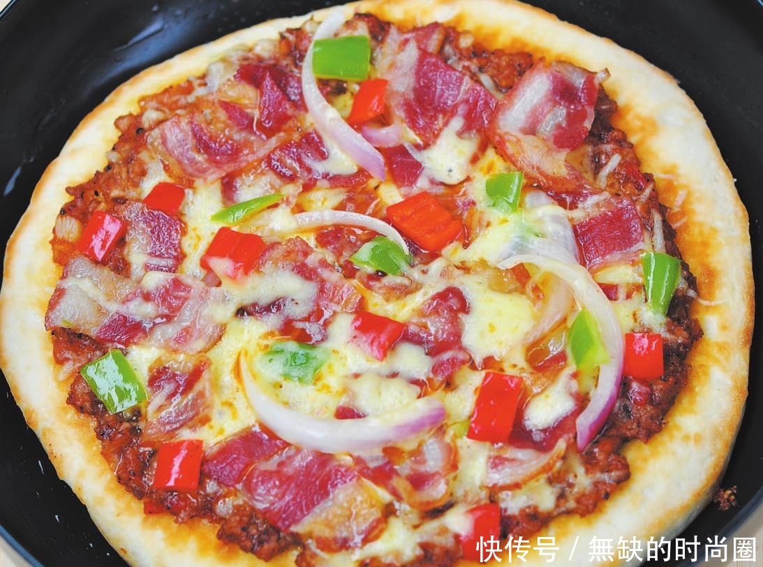 料足|用平底锅做披萨,比烤箱还方便,料足美味,早餐也可以很丰盛