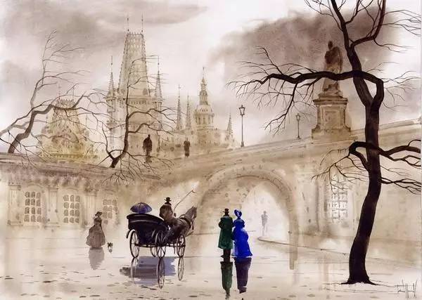 喜欢|诗一样美的俄罗斯水墨画,你也喜欢吗?