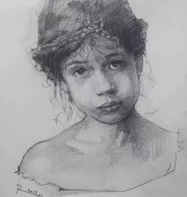 素描##尚唯美画室#大气的素描就是抓住大关系之后,细节你随意