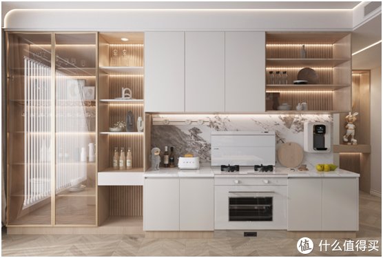 奥田|为了小平房装修,提前探店:日系风厨房配奥田白色集成灶简直太美啦!