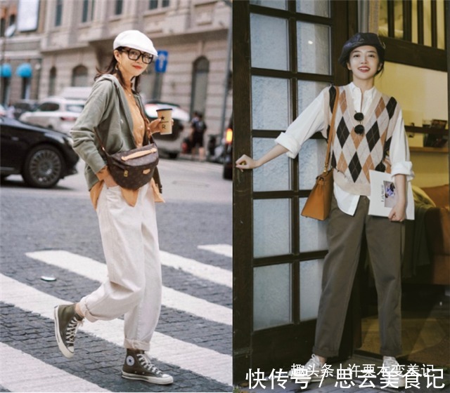 平底鞋 “烟管裤+平底鞋”,这才是适合40岁女人的穿搭,日常通勤都好看