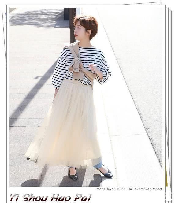 鞋子|夏季网纱裙的日系流行穿搭示范,看日本女人怎么给它配上衣和鞋子