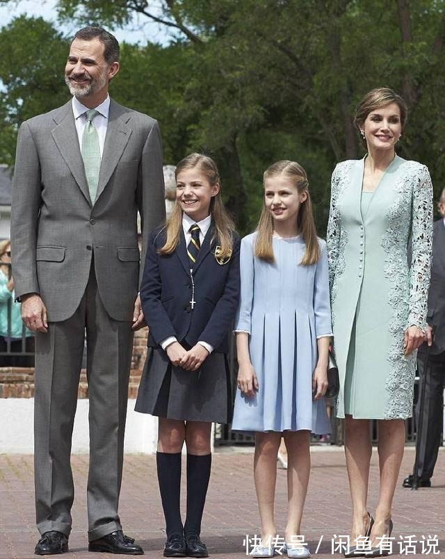 西班牙|西班牙公主真长高了好多，穿去年旧裙短了一截，气质都成熟不少