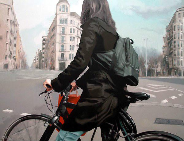 写实#城市街道人物油画:西班牙青年画家Marc Figueras的写实油画