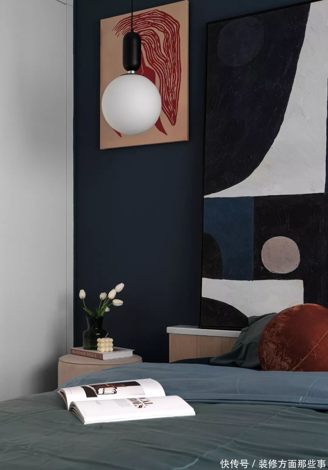 三居|90平个性三居装修,这样的隐形门设计,还是头一次见!