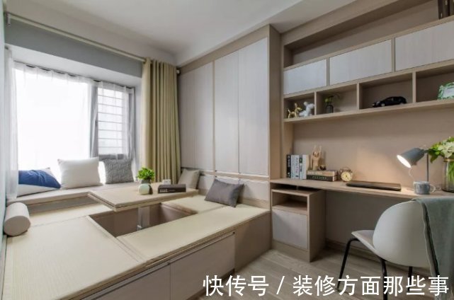 卧室|108平现代风三居室,开放式客厅时尚大气与餐厅精致浪漫结合