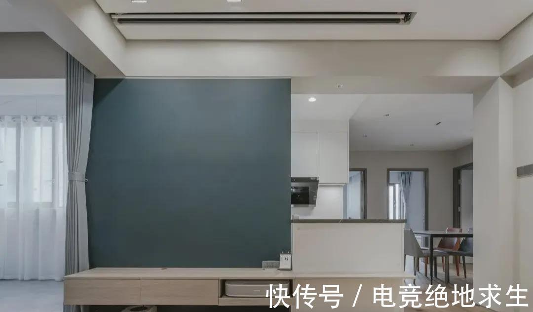 收纳|80㎡现代简约小两居,复古绿+胡桃木格调满满,独立衣帽间超实用