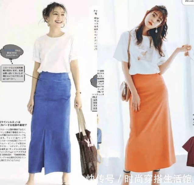 t恤|今年火了一种搭配:叫“T恤+半裙”,时髦显瘦又高级,谁穿谁美