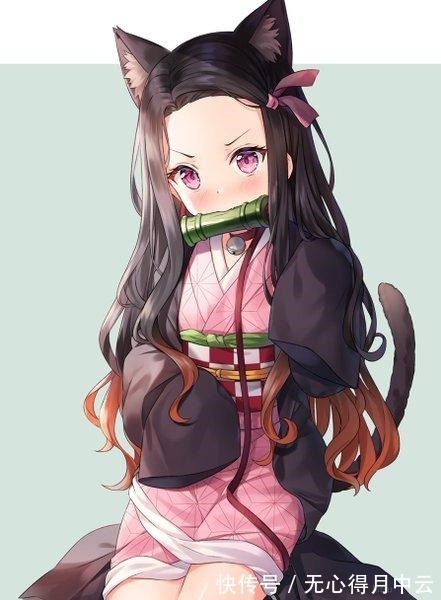 粉红色|鬼灭之刃这位画师大佬笔下的祢豆子太棒了,学生服可爱到犯规啊