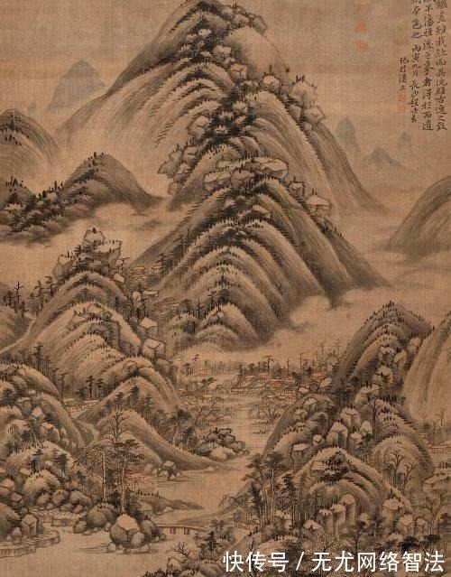 潇湘图@他被称为南派山水画鼻祖，一幅《溪岸图》虽价值连城，却不在中国
