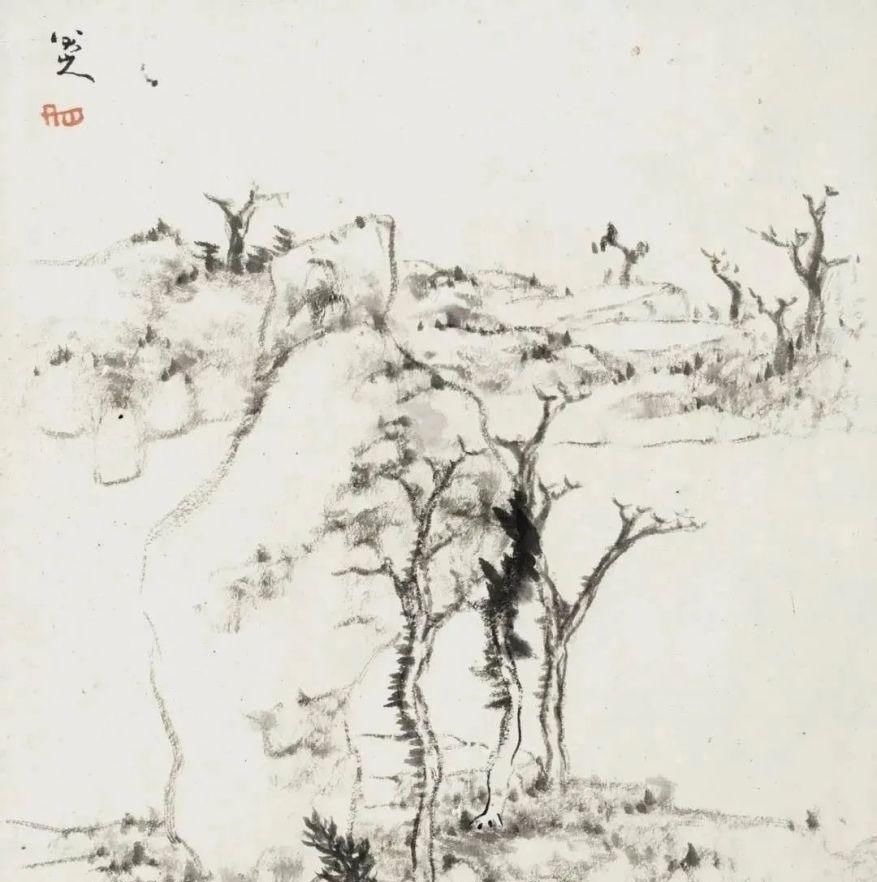 山水@这套册页当不仅仅有山水也有花鸟,就是没有的是大红大绿的色彩