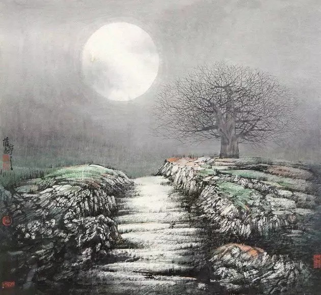 山水画$“江南鬼才”笔下的工笔山水画,色彩丰富,太震撼了!