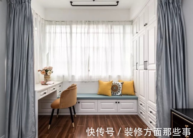 床头柜|74㎡现代美式风二居室,给予空间自然清新之风,让生活更富格调