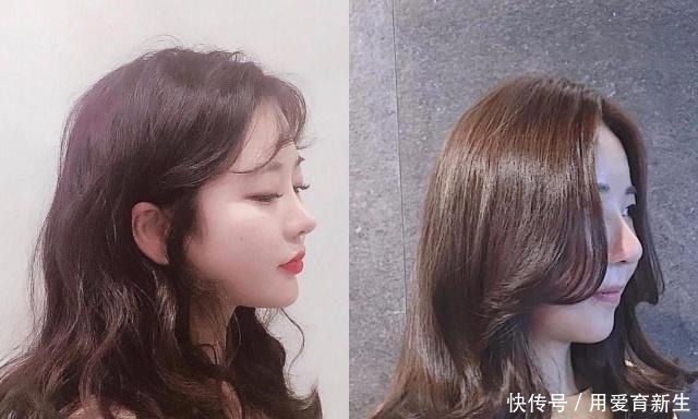 八字刘海|中长发卷发,修饰脸型曲线,变优雅有气质