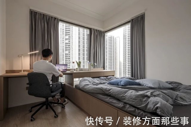 现代|现代简约三居室,超爱的地台式榻榻米卧室!