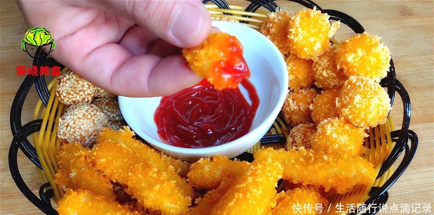 南瓜|半个南瓜，一碗糯米粉，简单一做，比油条简单多了，软糯又香甜