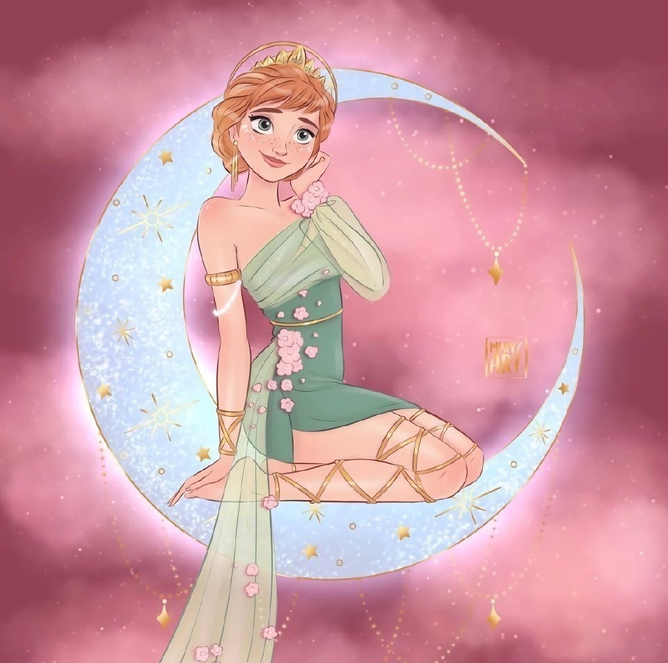 白雪公主|迪士尼公主月亮新装,茉莉公主尝试黑色,花木兰化身夜行侠客