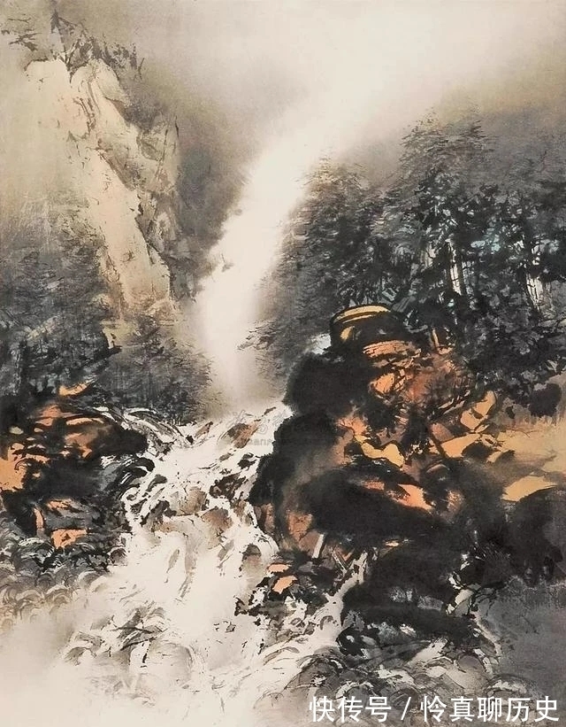 成名曲|92岁大明星,成名曲《不了情》,她的山水画,气势如虹!