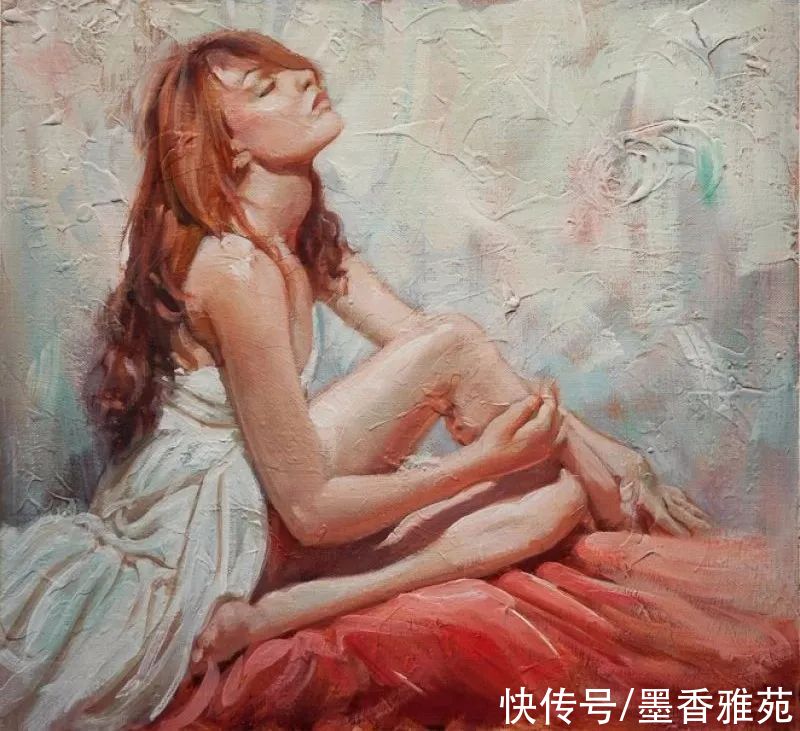 美国&美国性感美女油画,逼真动人