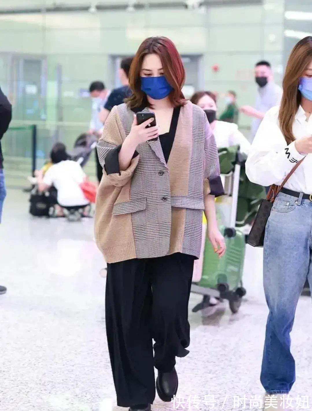 衬衫|阿娇发胖后衣品“堪忧”,穿大码衬衫还配阔腿裤,目测像130斤